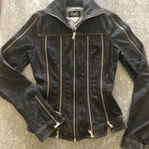 D&G Denim Jacket with Zippers. Runway Sample!
